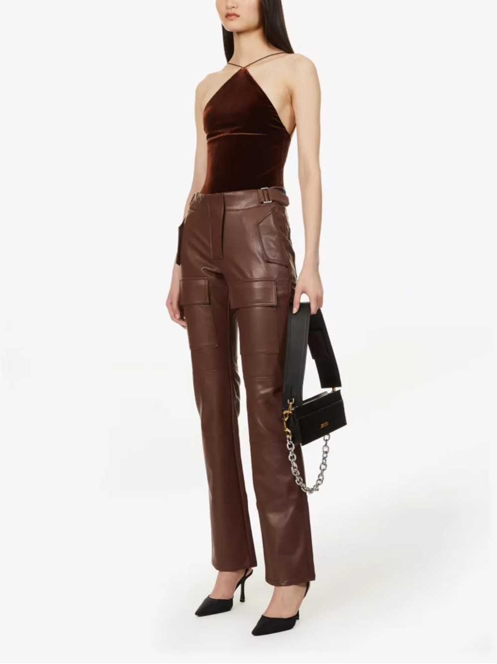 Alix NYC Bates halterneck stretch-jersey bodysuit NWT